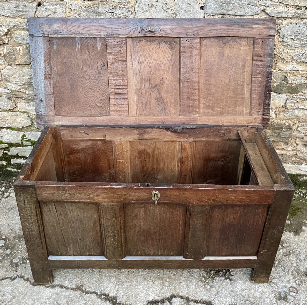 18th Century Oak Panelled Coffer View XII