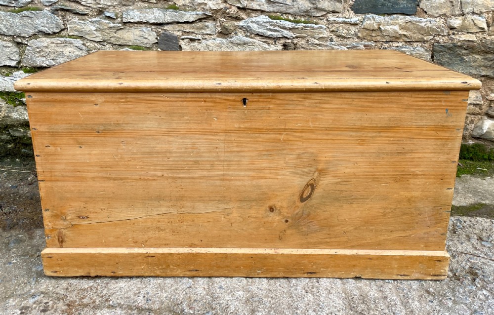 Antique Pine Blanket Box View II