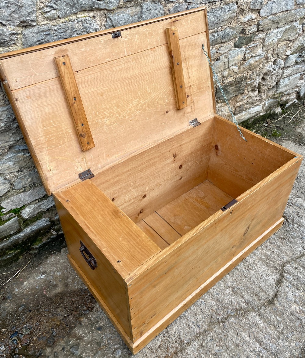 Antique Pine Blanket Box View VI