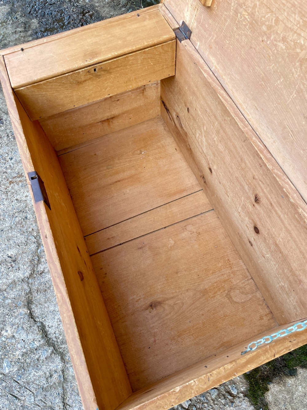 Antique Pine Blanket Box View XII