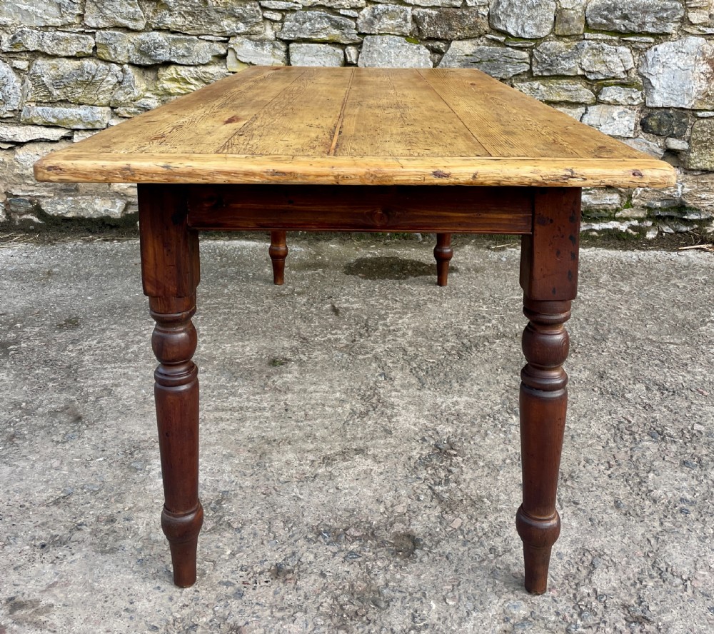 Antique Pine Farmhouse Table View III