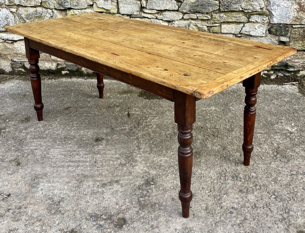 Antique Pine Farmhouse Table View IV