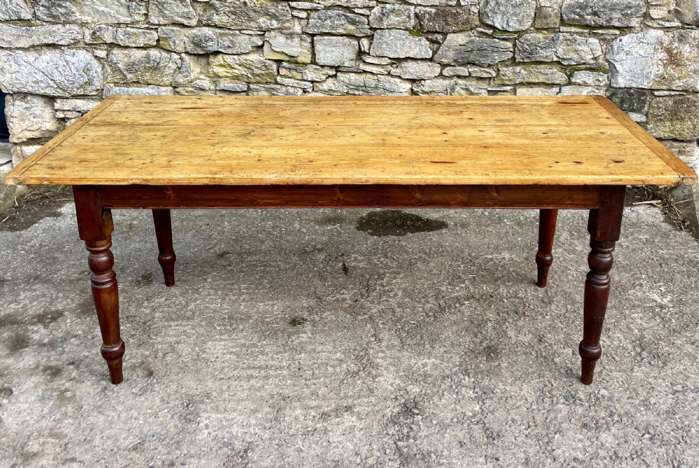 Antique Pine Farmhouse Table View VI