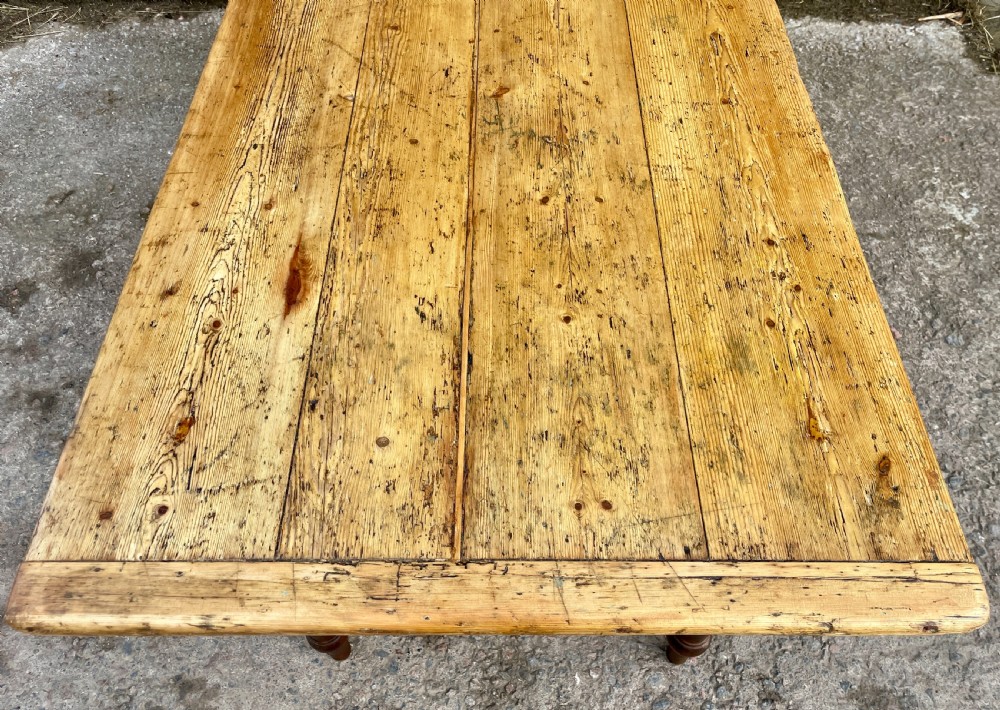 Antique Pine Farmhouse Table View VII