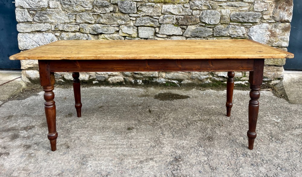 Antique Pine Farmhouse Table View VIII