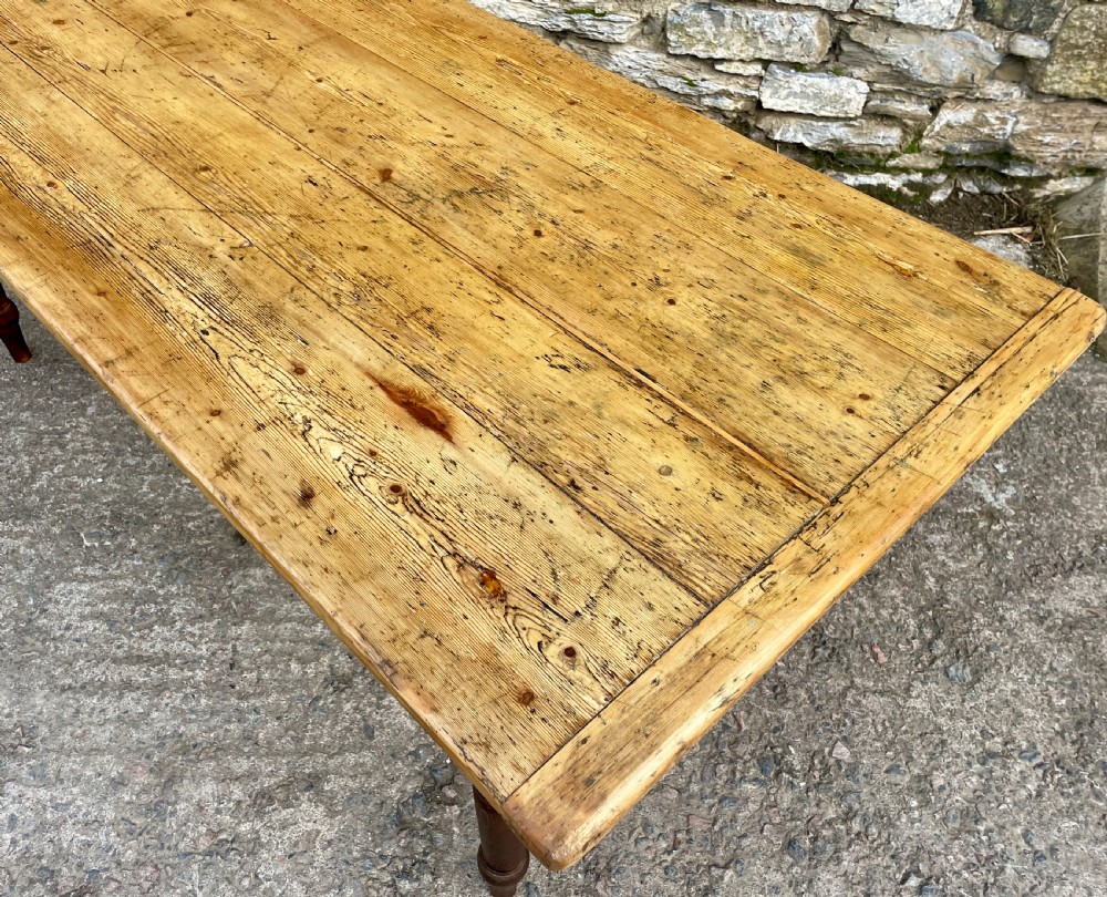 Antique Pine Farmhouse Table View XIV