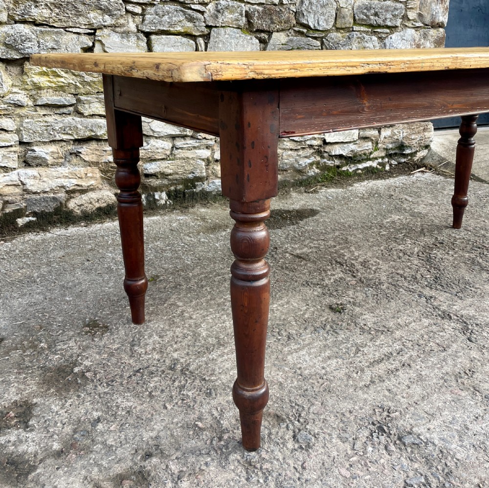 Antique Pine Farmhouse Table View XVII