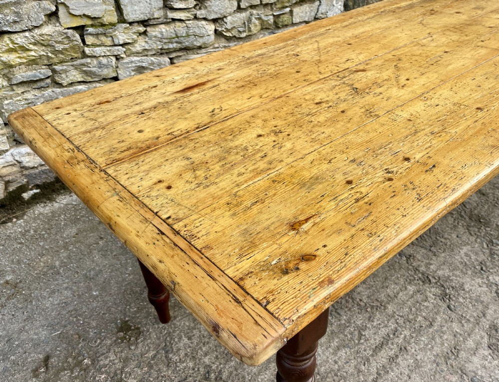 Antique Pine Farmhouse Table View XVIII