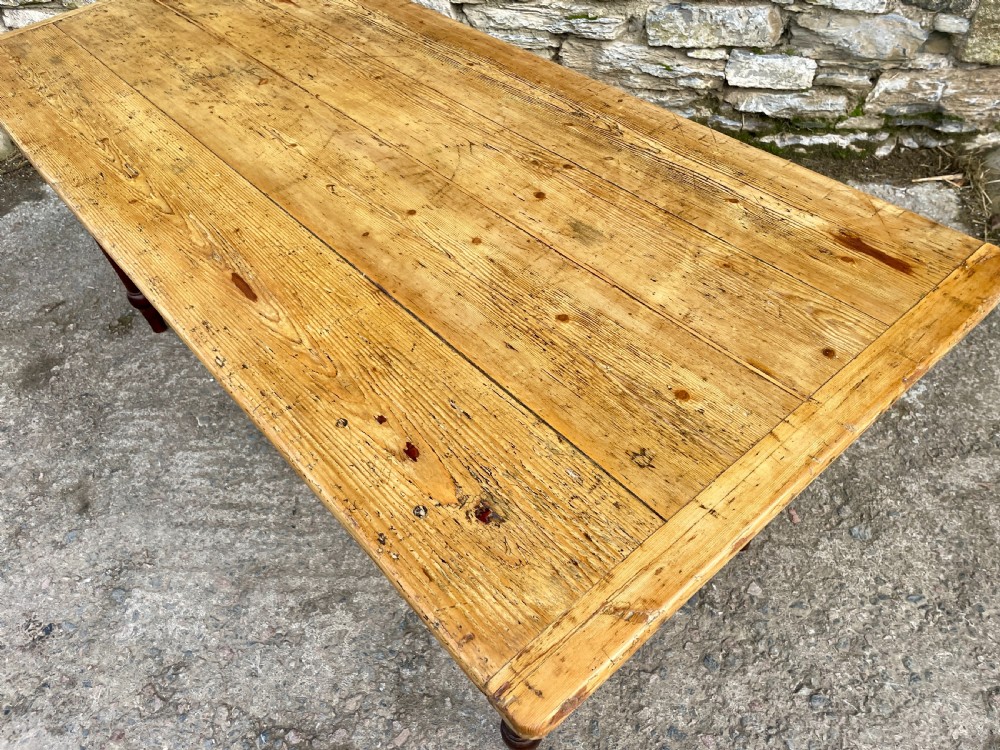 Antique Pine Farmhouse Table View XIX