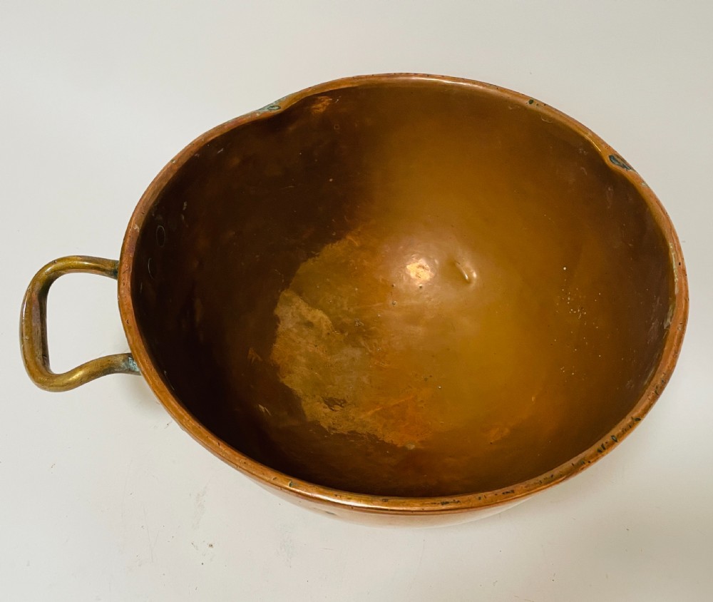 Antique Copper Chocolate Mixing Bowl View III