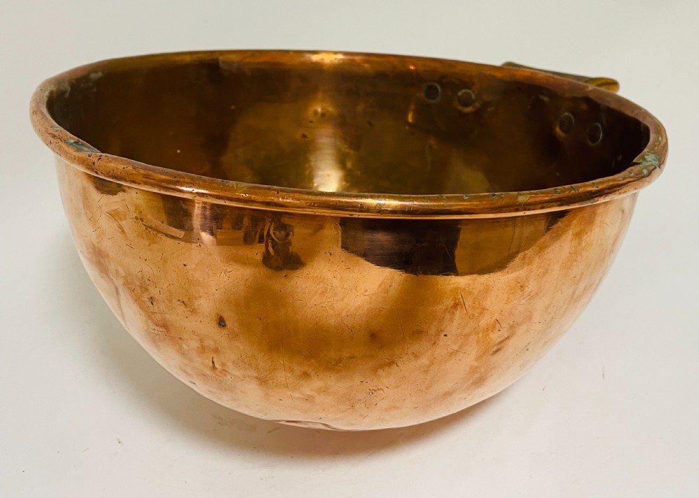 Antique Copper Chocolate Mixing Bowl View IV