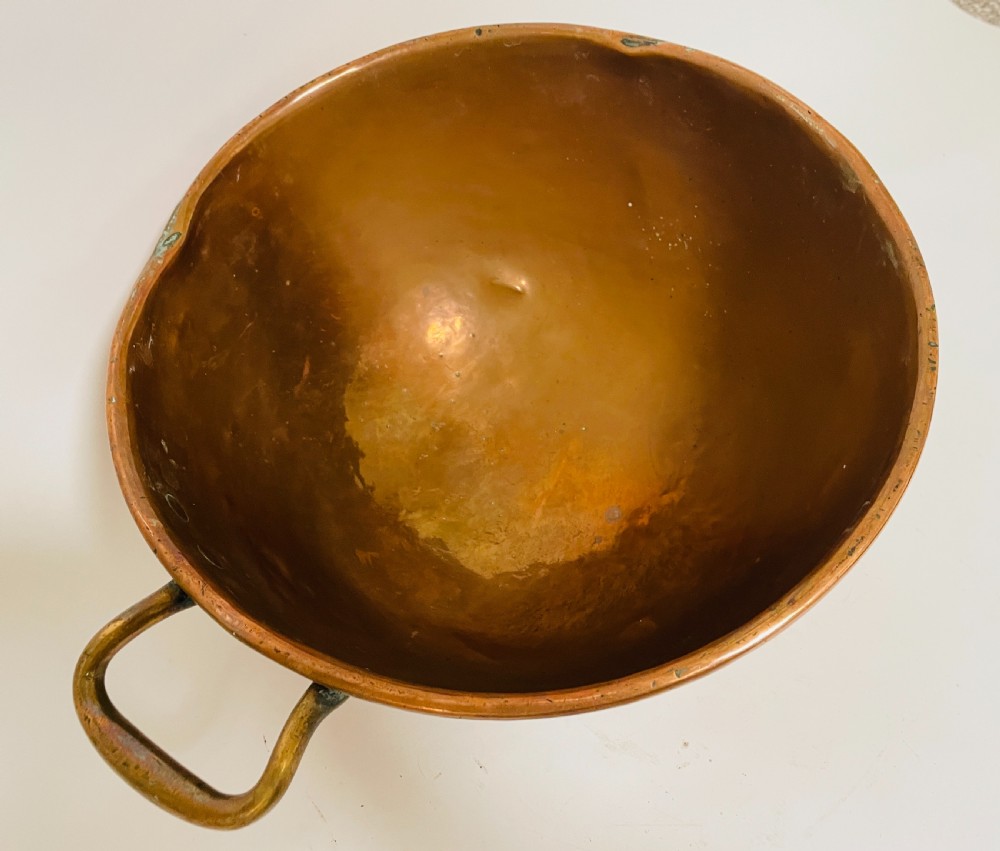 Antique Copper Chocolate Mixing Bowl View V