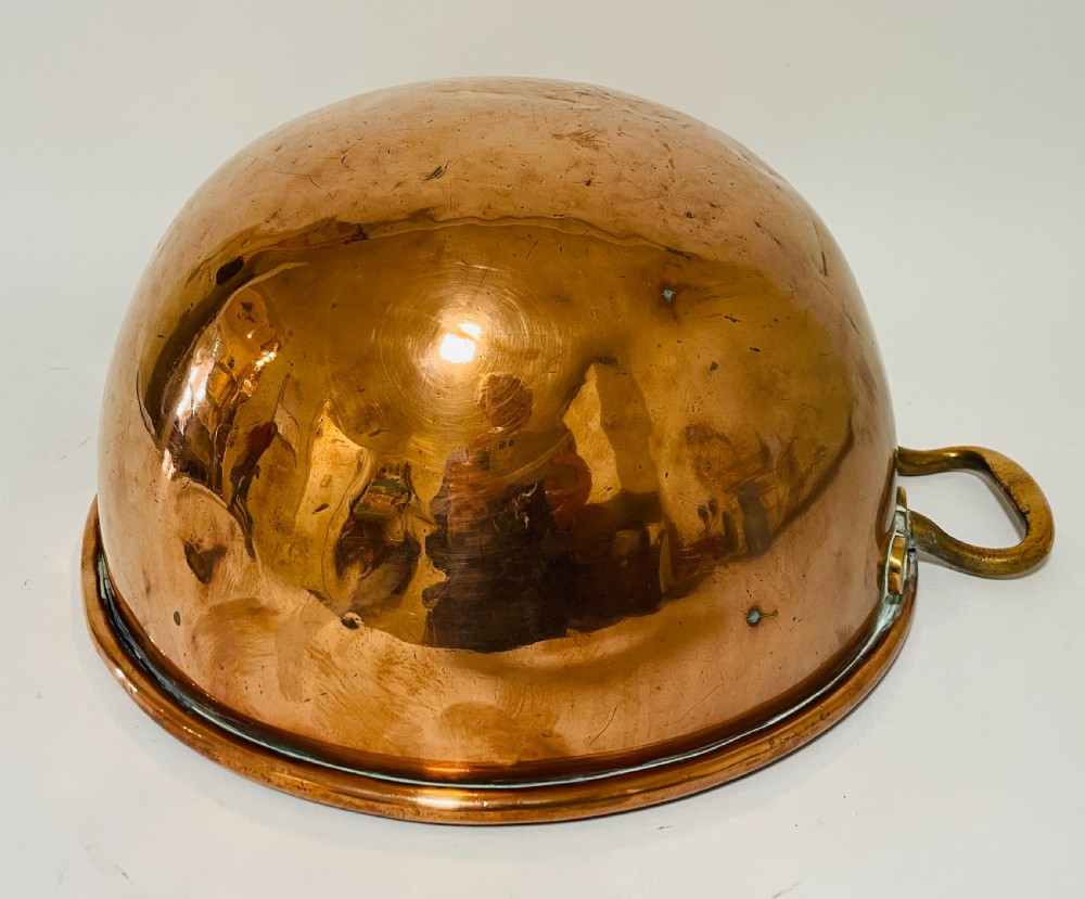 Antique Copper Chocolate Mixing Bowl View X