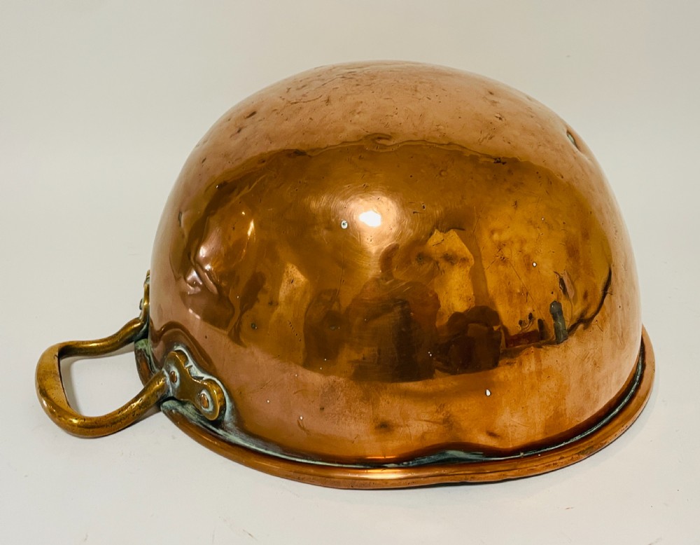 Antique Copper Chocolate Mixing Bowl View XI