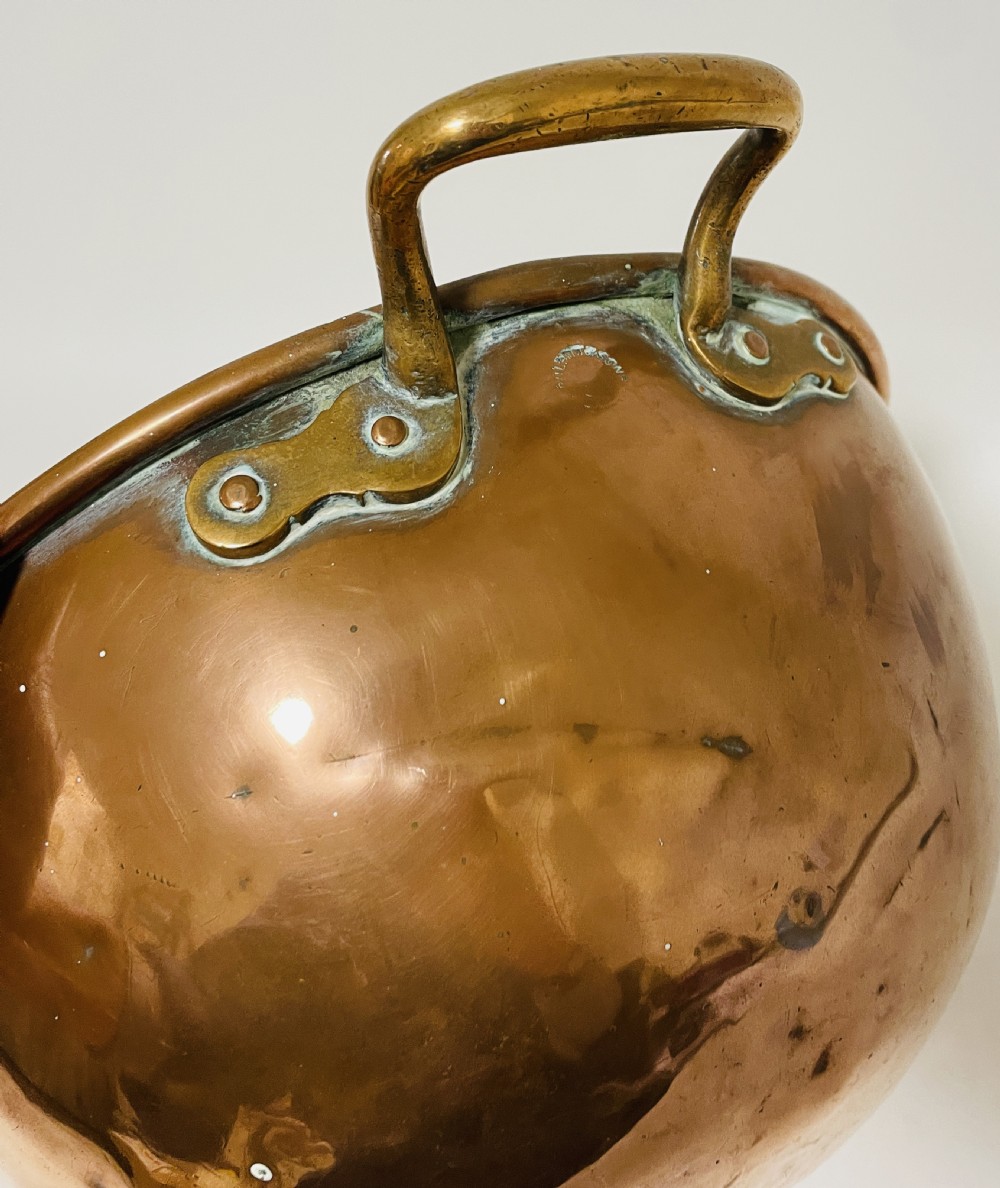 Antique Copper Chocolate Mixing Bowl View XV