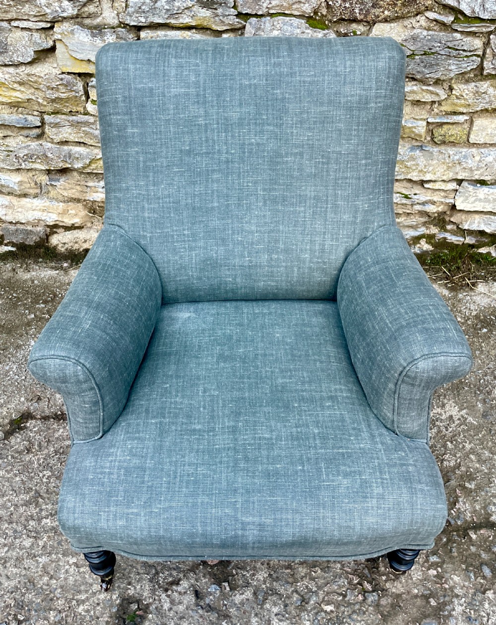 Antique French Upholstered Armchair View II