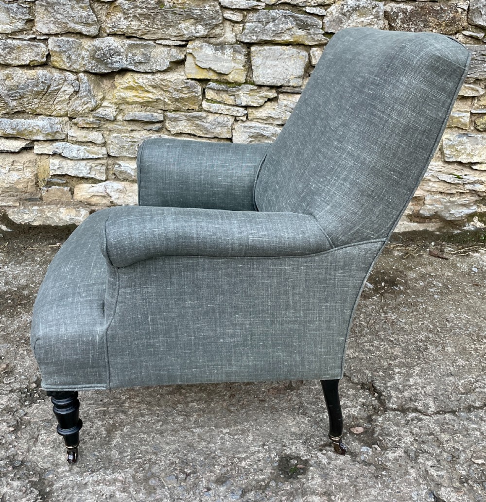 Antique French Upholstered Armchair View III