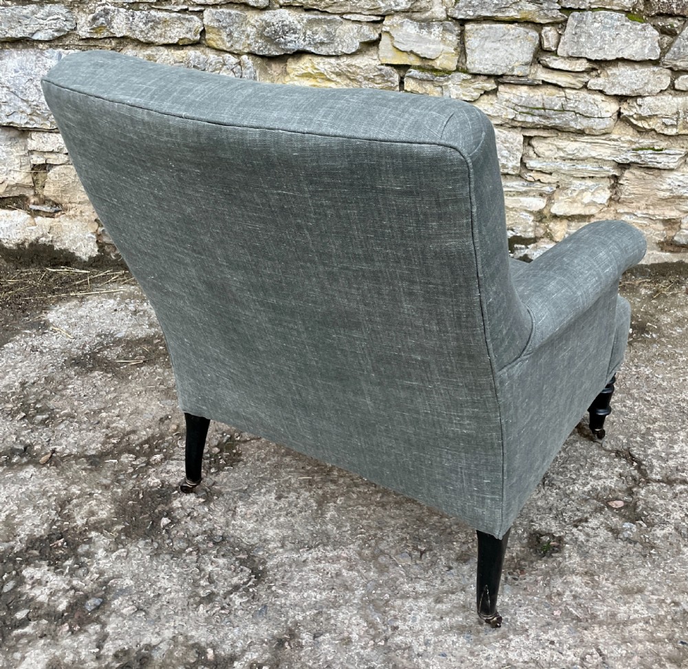 Antique French Upholstered Armchair View IV