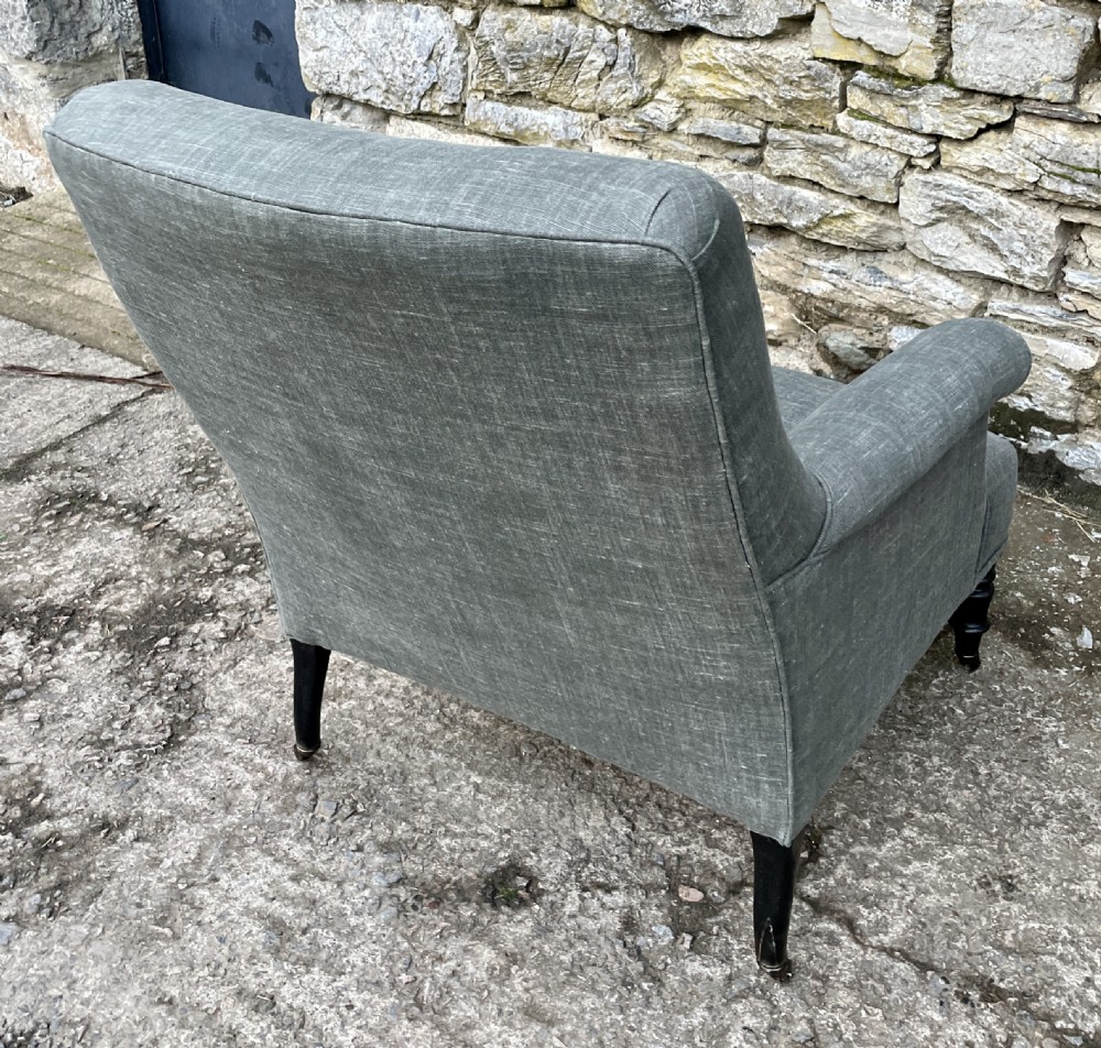 Antique French Upholstered Armchair View VI