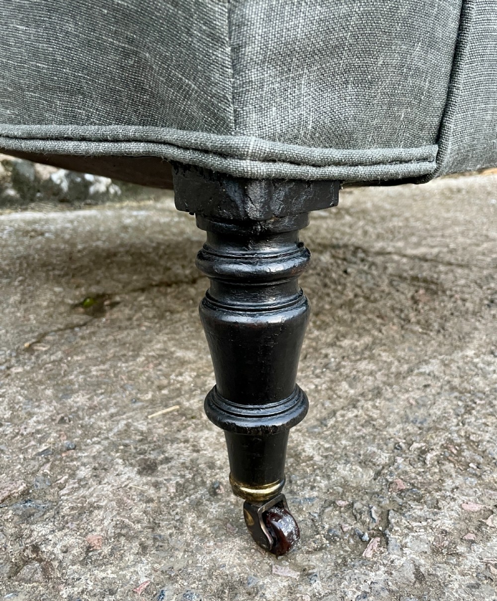 Antique French Upholstered Armchair View VII