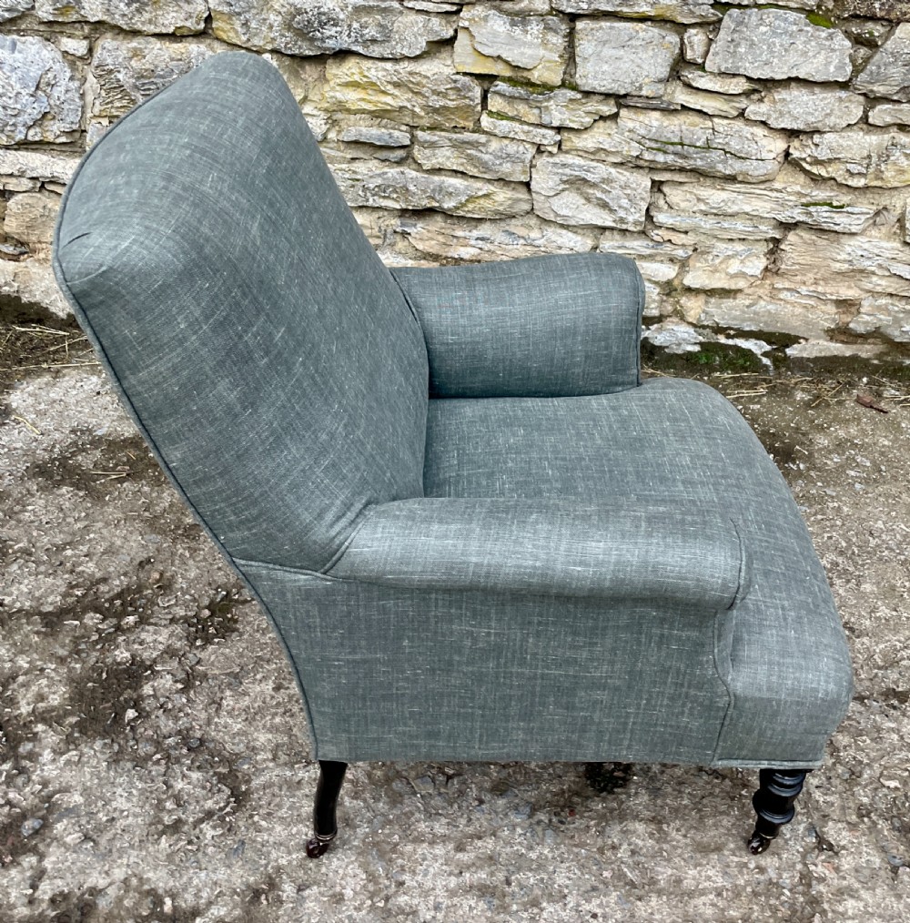 Antique French Upholstered Armchair View IX