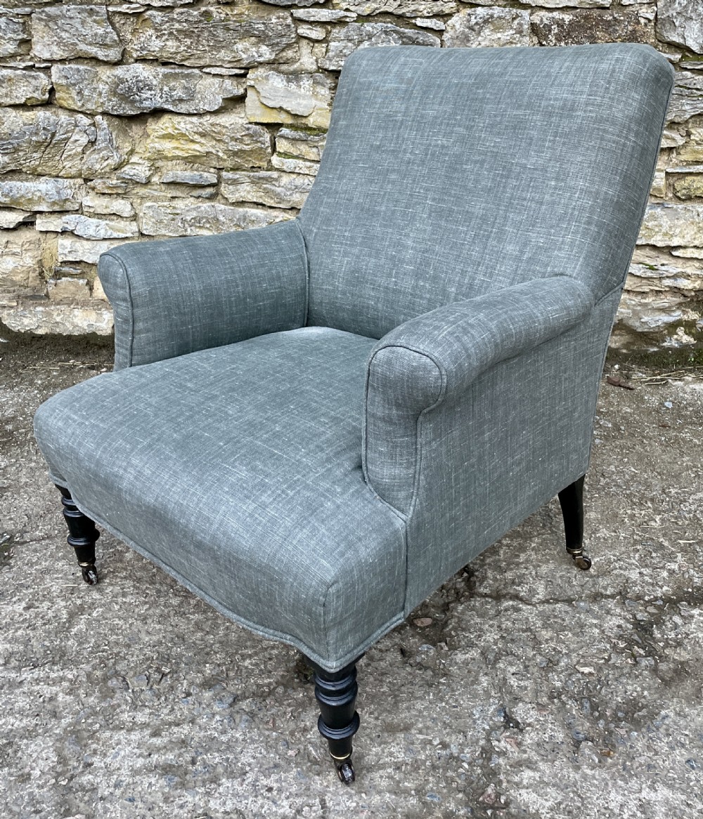 Antique French Upholstered Armchair View XIV