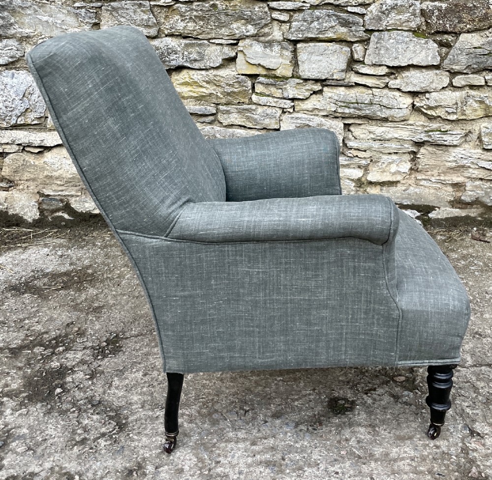 Antique French Upholstered Armchair View XVII