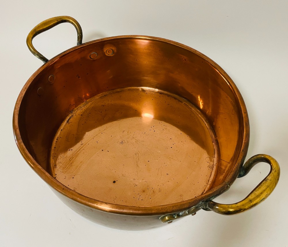 Victorian Copper Jam Pan View IX