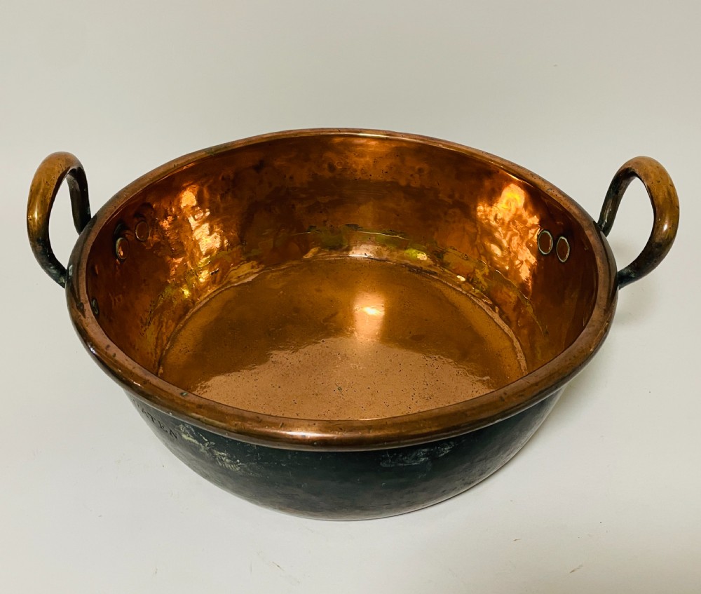 Early Victorian Copper Jam Pan View II