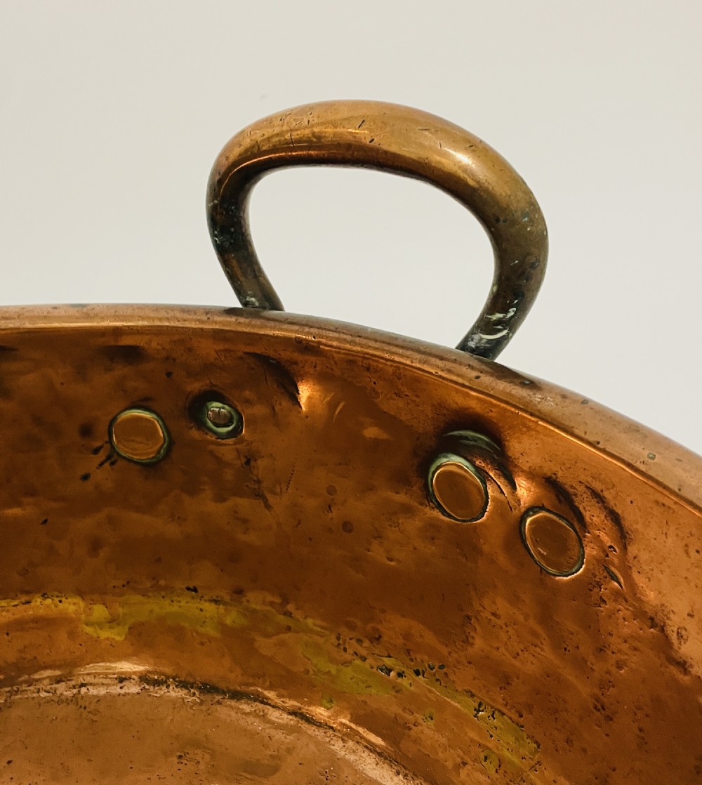 Early Victorian Copper Jam Pan View V