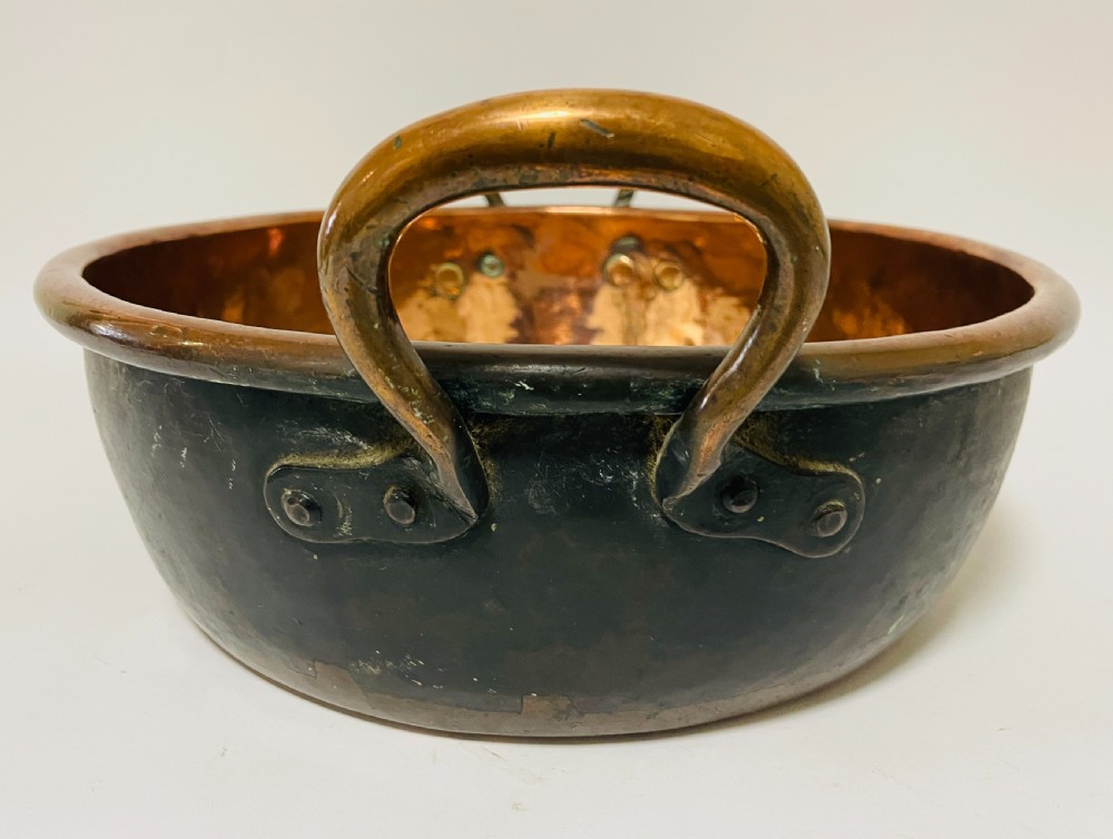Early Victorian Copper Jam Pan View IX