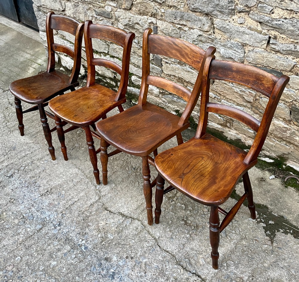 Set of 4 Victorian Kitchen Chairs View V