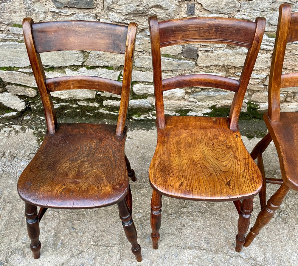 Set of 4 Victorian Kitchen Chairs View VIII