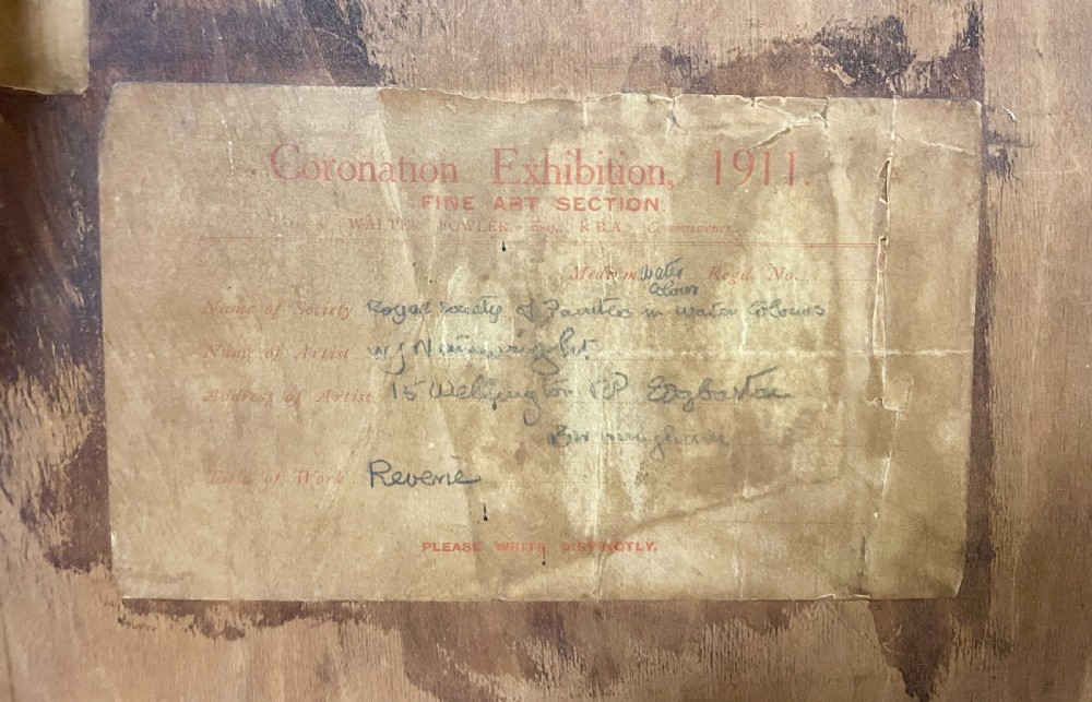 'Reverie' Watercolour by W.J.Wainwright View XIV