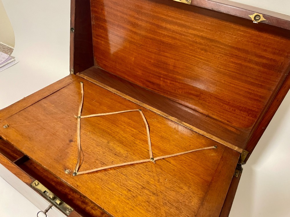 Victorian Mahogany Writing Slope with Secret Drawers View IX