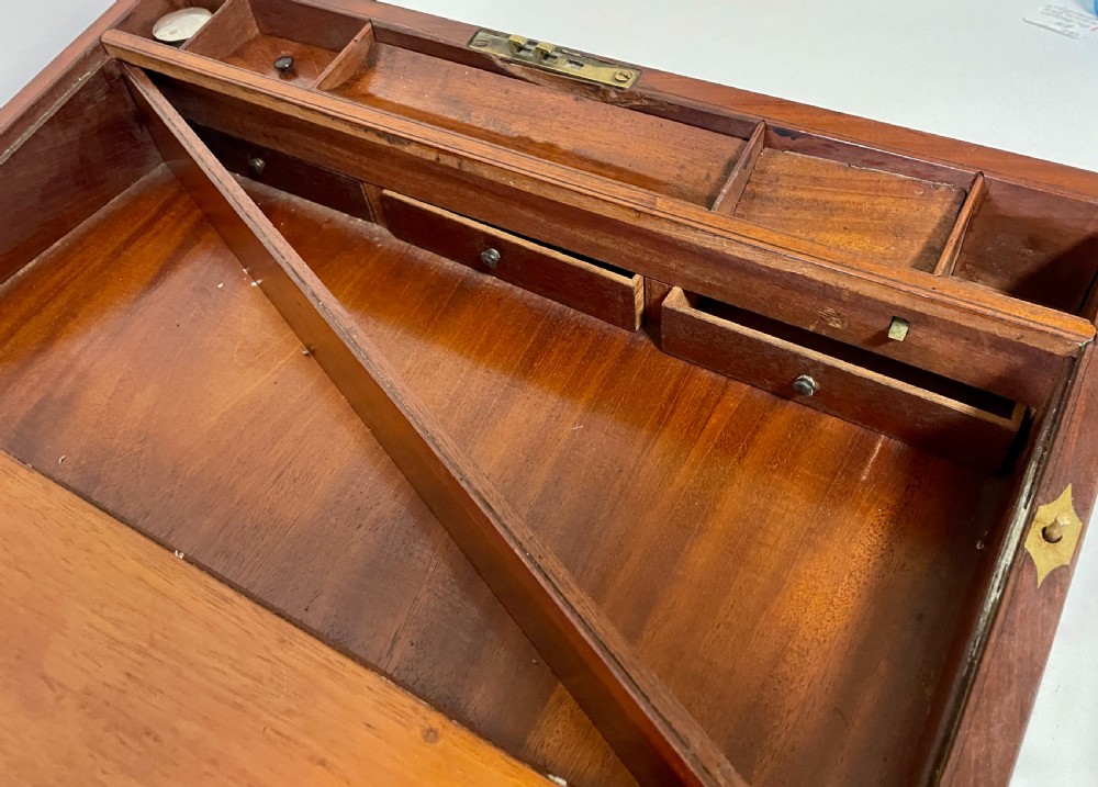 Victorian Mahogany Writing Slope with Secret Drawers View XI