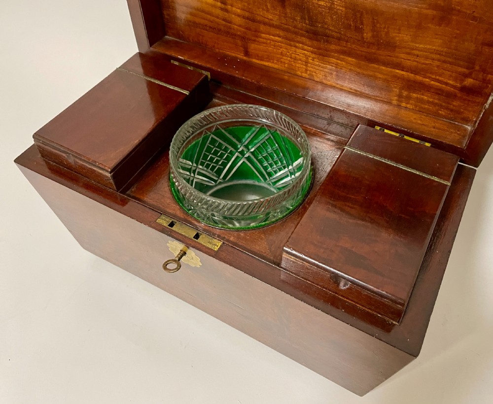 Regency Mahogany Tea Caddy View IV