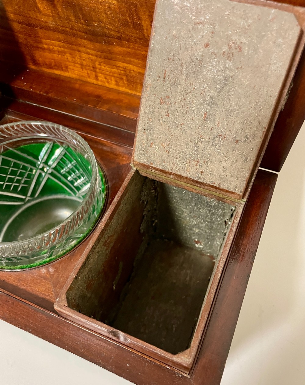 Regency Mahogany Tea Caddy View V