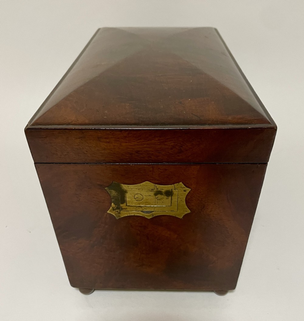 Regency Mahogany Tea Caddy View XI
