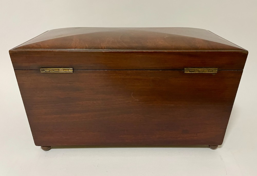 Regency Mahogany Tea Caddy View XVI