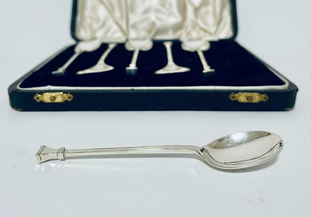 Set of Six Antique Silver Spoons View VI