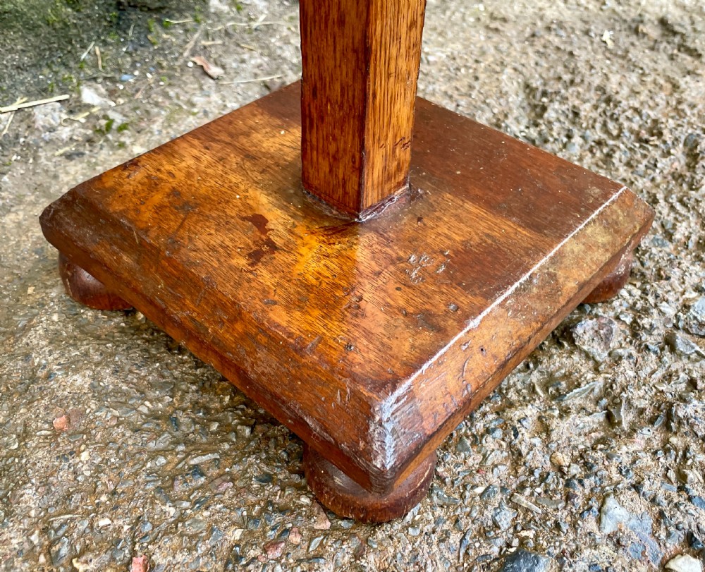 Tall Antique Oak Hat or Wig Stand View IV