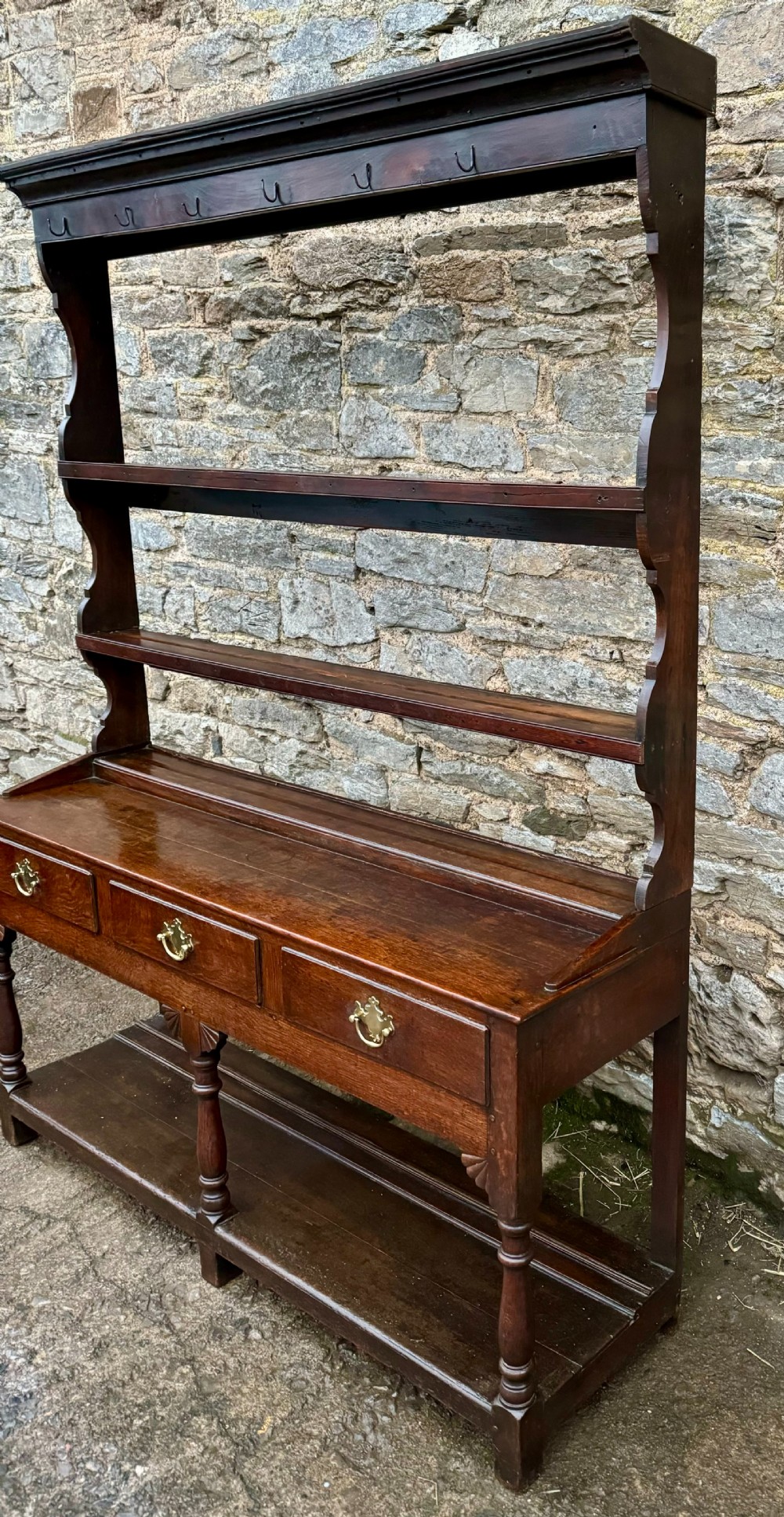 Georgian Oak Potboard Dresser View II