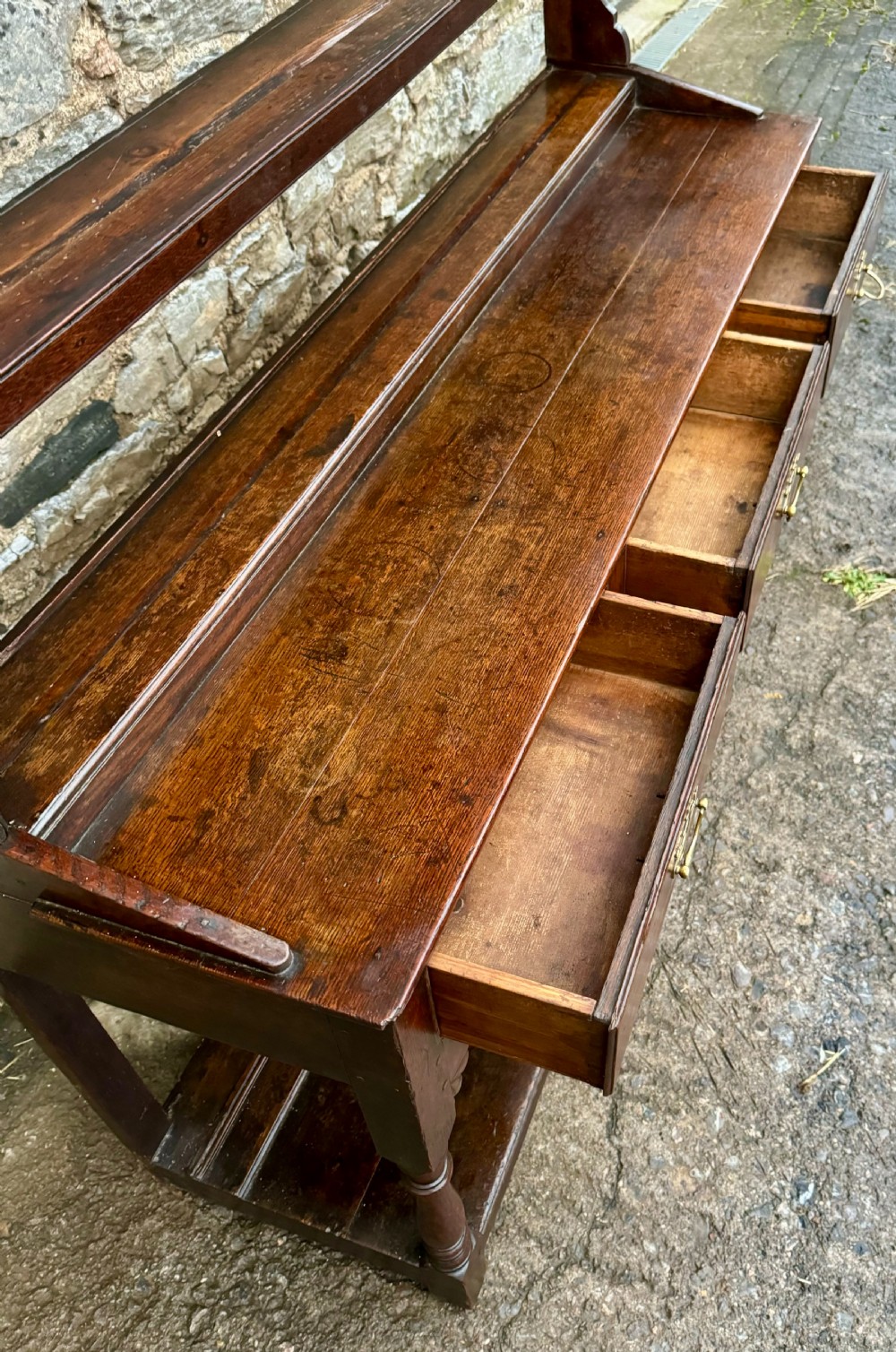 Georgian Oak Potboard Dresser View VI