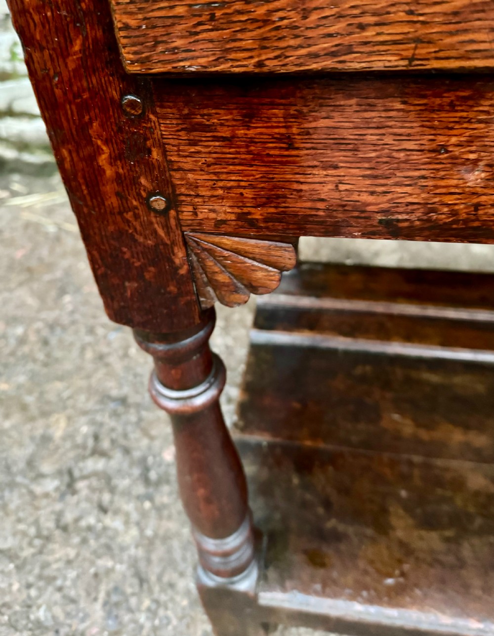 Georgian Oak Potboard Dresser View VII