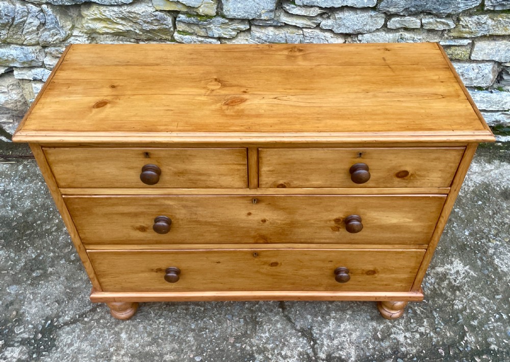 Antique Stripped Pine Chest of Drawers View III