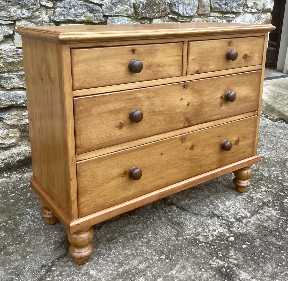 Antique Stripped Pine Chest of Drawers View XIII