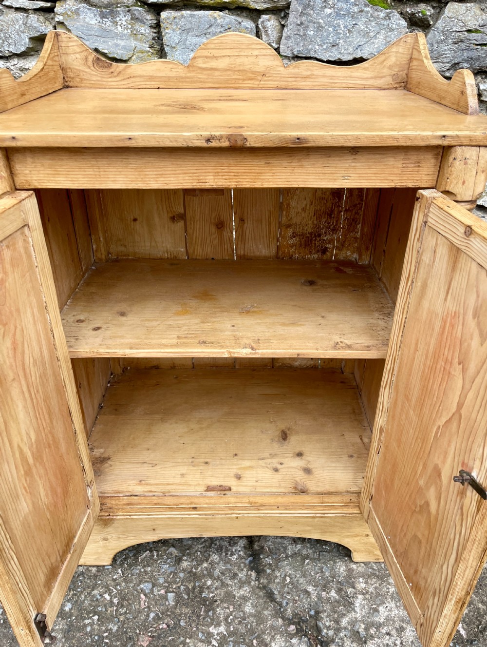 Small Antique Pine Cupboard View V