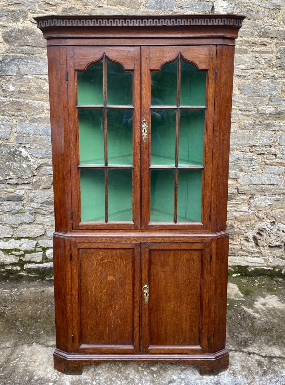 Georgian Oak Corner Cupboard