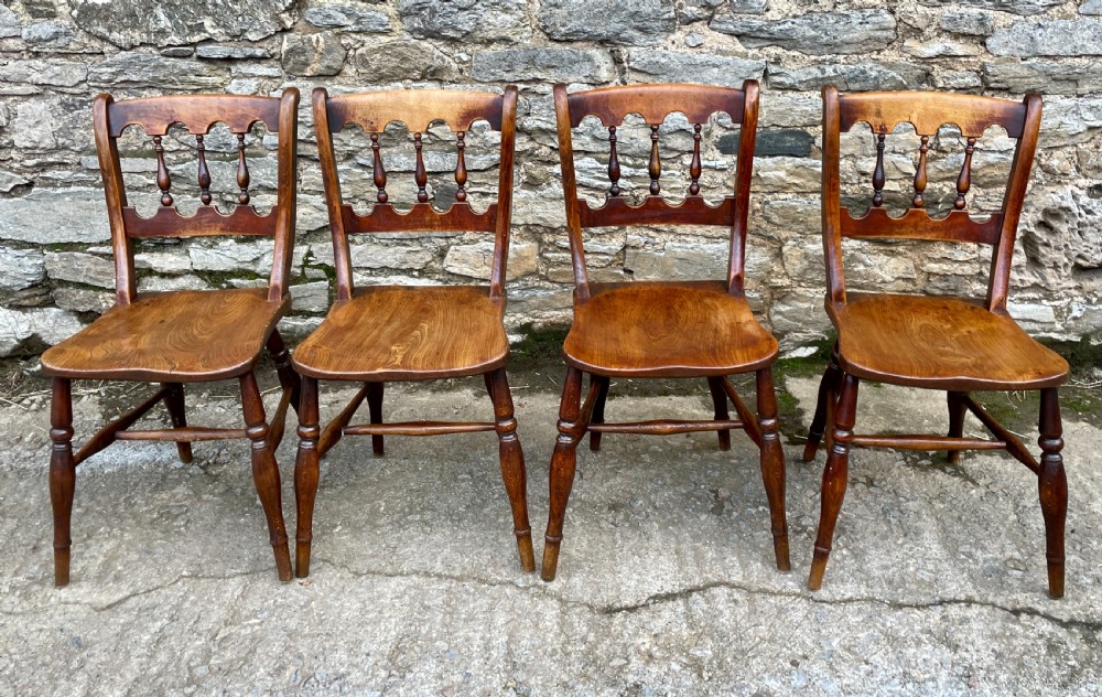 Set of 4 Victorian Elm Chairs